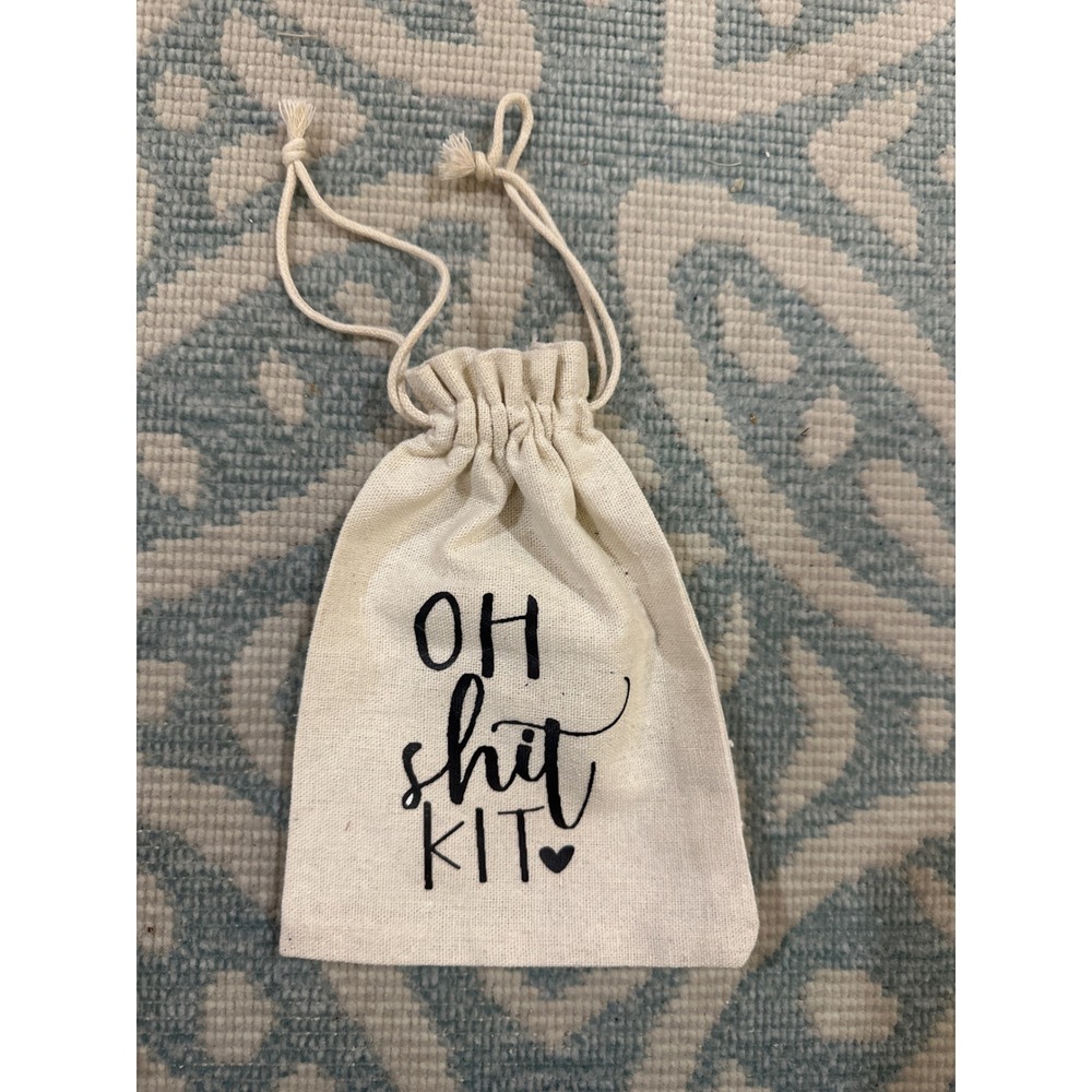 Oh Shit Kit Pouch Bag Funny Novelty Gift‎ Bag Drawstring Pouch